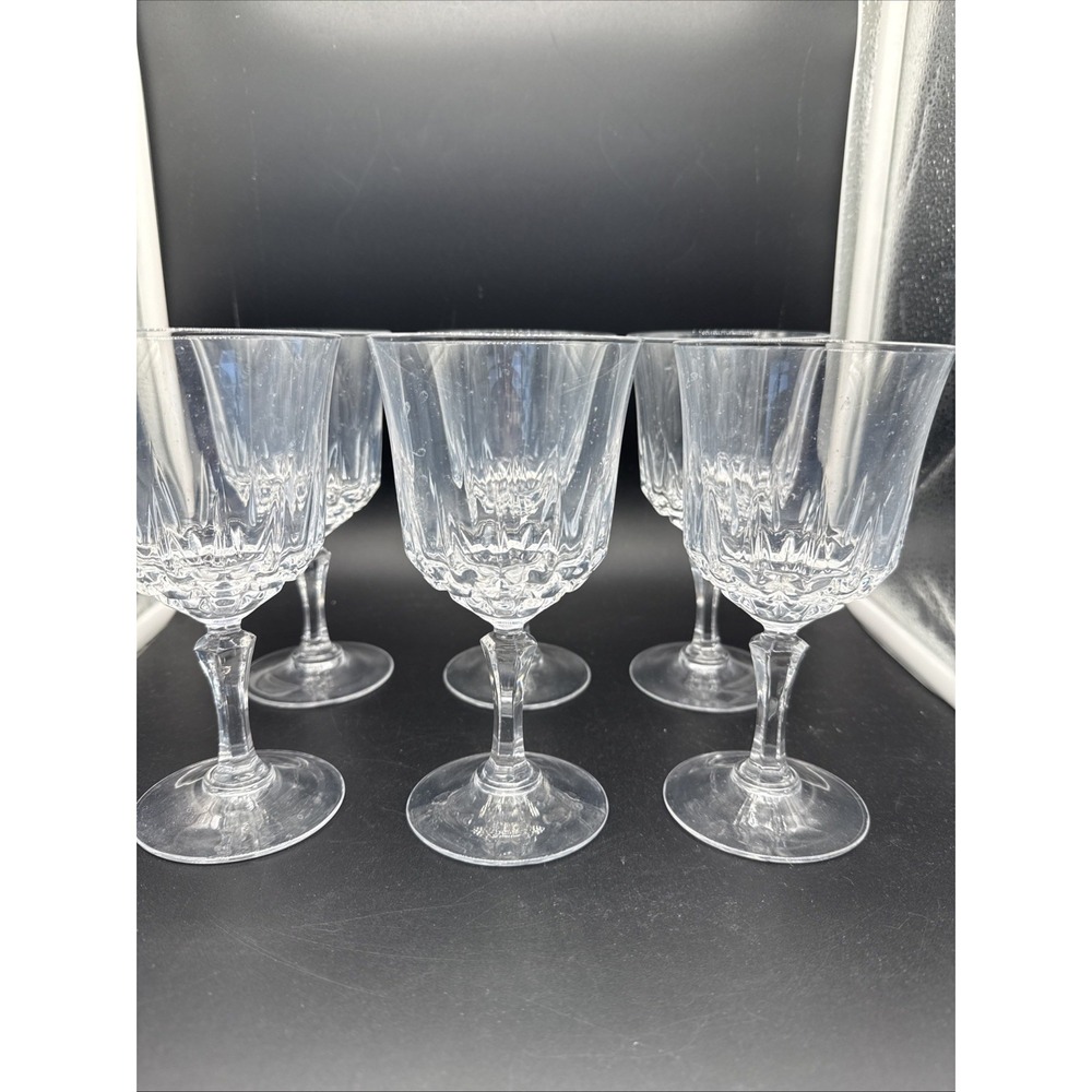 Cristal D'Arques Durand St. Germain Crystal Water Wine Goblets Set of 6 France